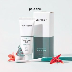 LIVFRESH Toothpaste Gel by Livionex – Clinically Proven to Remove Plaque 250% Better (Foaming Wintergreen & Blue)