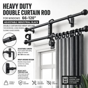 double curtain rod