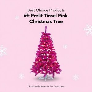 pink christmas tree