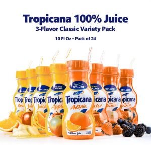 Tropicana Orange Juice Blend – 100% Juice, No Added Sugar (24 Pack x 10 fl oz)